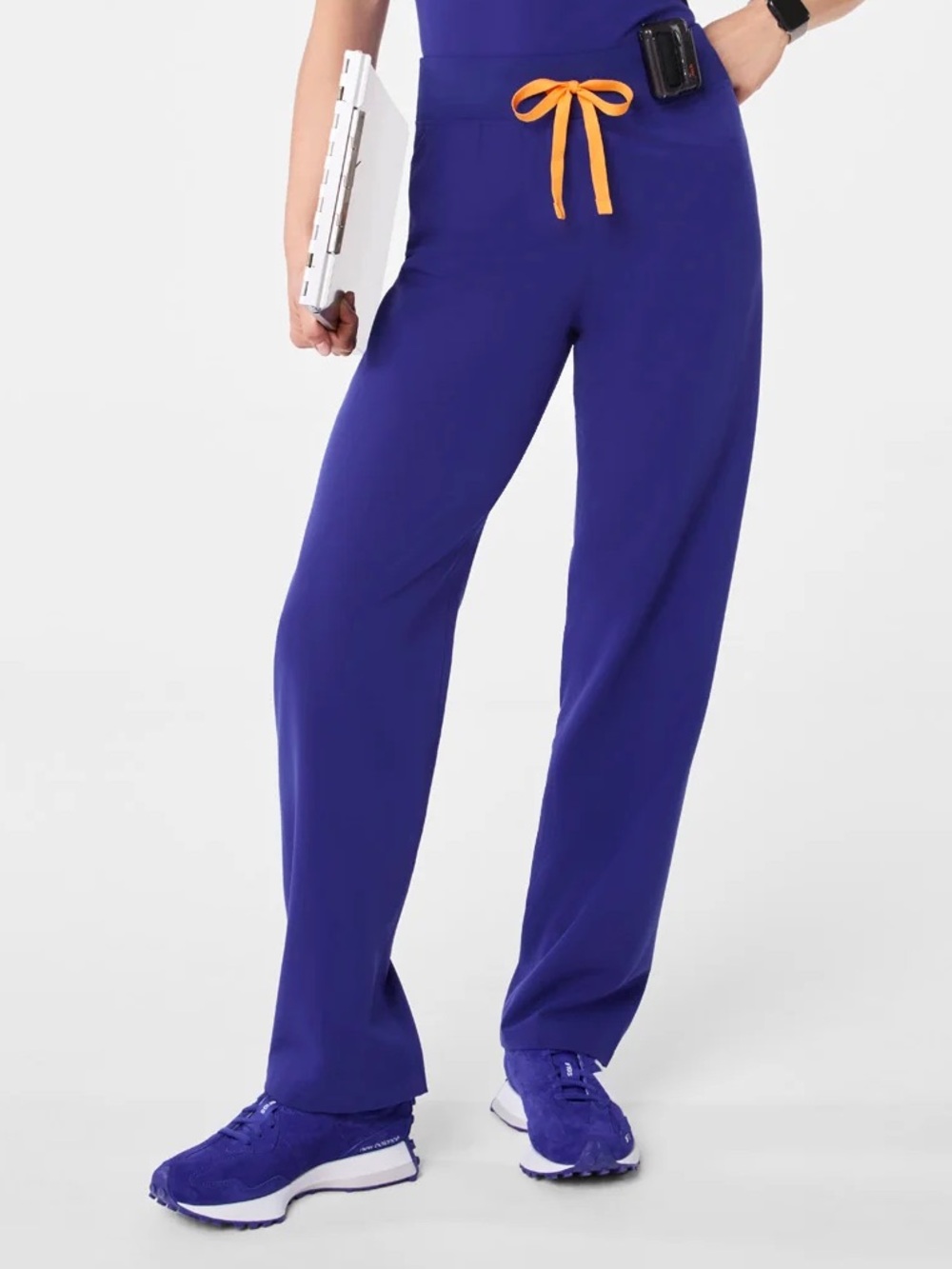 FIGS High-Rise Livingston Pants in Deep Royal Blue